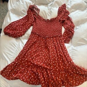 Hollister Red Floral Dress